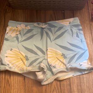 Carter's Floral Print Shorts - Light Blue and Yellow (Bin D)
